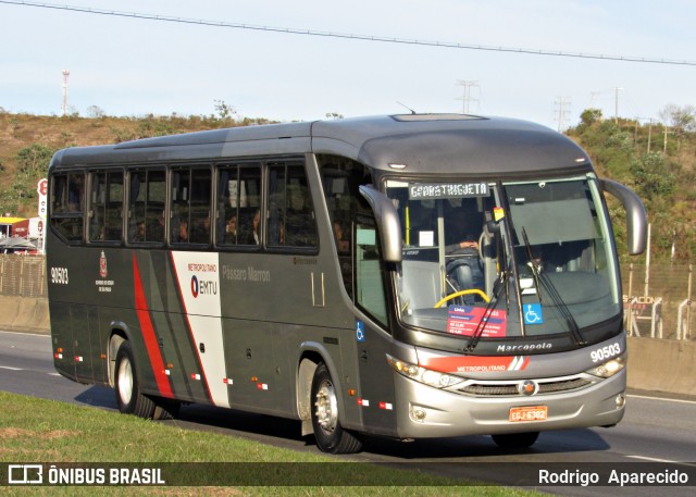 Empresa de Ônibus Pássaro Marron 90503 na cidade de Aparecida, São Paulo, Brasil, por Rodrigo  Aparecido. Número da foto: #7092745.