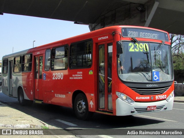 Viação Belo Monte Transportes Coletivos 97002 na cidade de Belo Horizonte, Minas Gerais, Brasil, por Adão Raimundo Marcelino. Número da foto: #7093069.