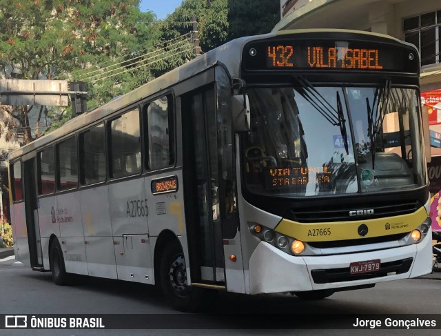 Transportes Vila Isabel A27665 na cidade de Rio de Janeiro, Rio de Janeiro, Brasil, por Jorge Gonçalves. Número da foto: #7094306.