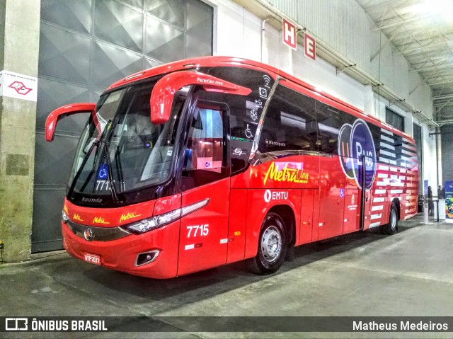 Metra - Sistema Metropolitano de Transporte 7715 na cidade de São Paulo, São Paulo, Brasil, por Matheus Medeiros. ID da foto: 7094092.