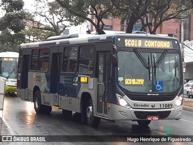 Viação Sandra 11089 na cidade de Belo Horizonte, Minas Gerais, Brasil, por Hugo Henrique de Figueiredo. Número da foto: #7094050.