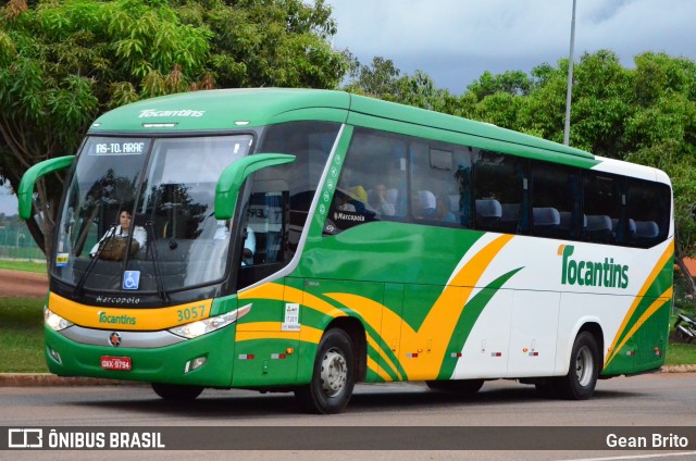 Tocantins Transportes e Turismo 3057 na cidade de Palmas, Tocantins, Brasil, por Gean Brito. Número da foto: #7095703.