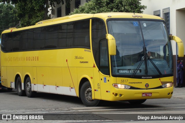 Viação Itapemirim 5817 na cidade de Rio de Janeiro, Rio de Janeiro, Brasil, por Diego Almeida Araujo. ID da foto: 7093866.