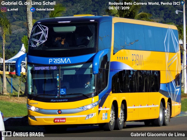Prisma Transporte & Turismo 4456 na cidade de Penha, Santa Catarina, Brasil, por Gabriel Giacomin de Lima. Número da foto: #7096105.