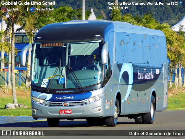 Santa Teresinha Transporte e Turismo - Brusquetur 1330 na cidade de Penha, Santa Catarina, Brasil, por Gabriel Giacomin de Lima. ID da foto: 7096074.