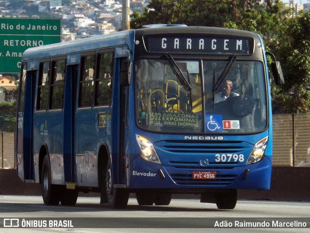 Viação Zurick 30798 na cidade de Belo Horizonte, Minas Gerais, Brasil, por Adão Raimundo Marcelino. ID da foto: 7102362.