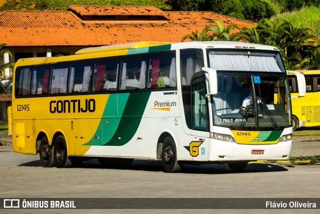 Empresa Gontijo de Transportes 12145 na cidade de Paraíba do Sul, Rio de Janeiro, Brasil, por Flávio Oliveira. ID da foto: 7101048.