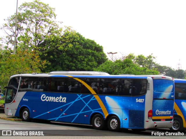 Viação Cometa 5407 na cidade de São Paulo, São Paulo, Brasil, por Felipe Carvalho. ID da foto: 7101965.