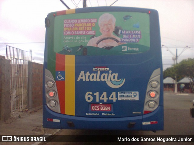 Viação Atalaia Transportes 6144 na cidade de Aracaju, Sergipe, Brasil, por Mario dos Santos Nogueira Junior. Número da foto: #7102547.