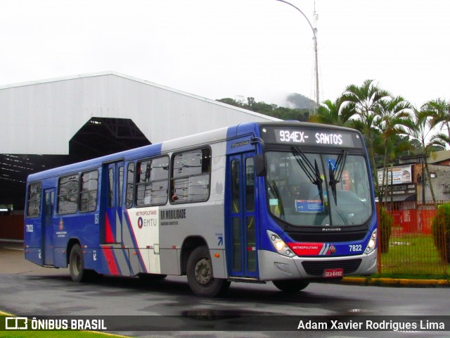 BR Mobilidade Baixada Santista 7822 na cidade de Praia Grande, São Paulo, Brasil, por Adam Xavier Rodrigues Lima. ID da foto: 7100664.