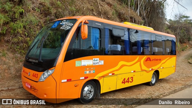 Aries Turismo 443 na cidade de Valença, Rio de Janeiro, Brasil, por Danilo  Ribeiro. Número da foto: #7101137.