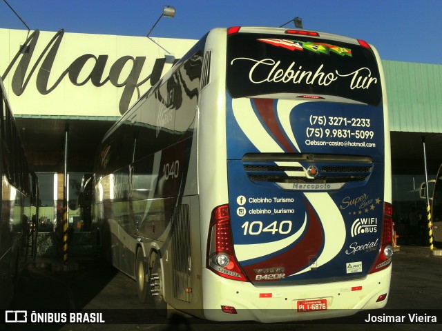 Clebinho Turismo 1040 na cidade de Caetanópolis, Minas Gerais, Brasil, por Josimar Vieira. ID da foto: 7027940.