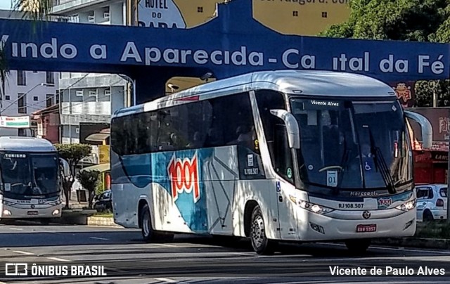 Auto Viação 1001 RJ 108.507 na cidade de Aparecida, São Paulo, Brasil, por Vicente de Paulo Alves. ID da foto: 7028359.