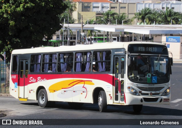 Viação São Bento Ribeirão Preto 11105 na cidade de Ribeirão Preto, São Paulo, Brasil, por Leonardo Gimenes . Número da foto: #7029496.