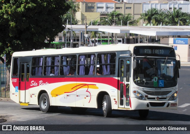 Viação São Bento Ribeirão Preto 11105 na cidade de Ribeirão Preto, São Paulo, Brasil, por Leonardo Gimenes . ID da foto: 7029496.