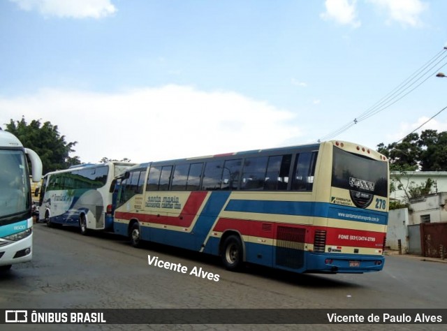 Transporte Coletivo Santa Maria 278 na cidade de Matozinhos, Minas Gerais, Brasil, por Vicente de Paulo Alves. Número da foto: #7028264.