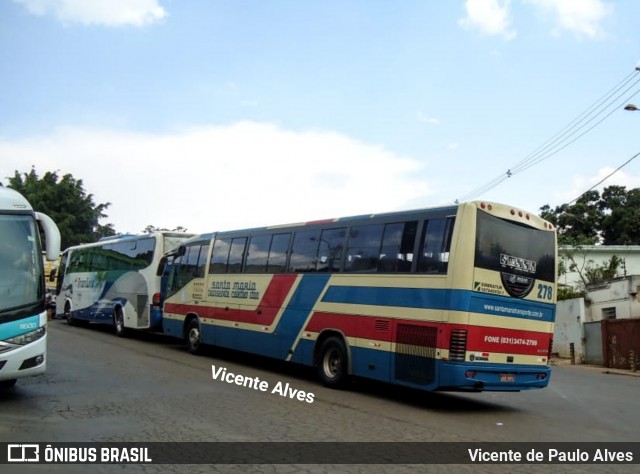 Transporte Coletivo Santa Maria 278 na cidade de Matozinhos, Minas Gerais, Brasil, por Vicente de Paulo Alves. ID da foto: 7028264.