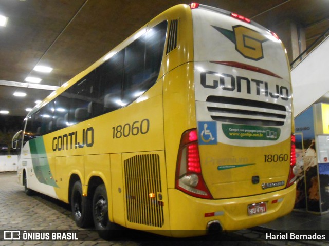 Empresa Gontijo de Transportes 18060 na cidade de Belo Horizonte, Minas Gerais, Brasil, por Hariel Bernades. ID da foto: 7029139.