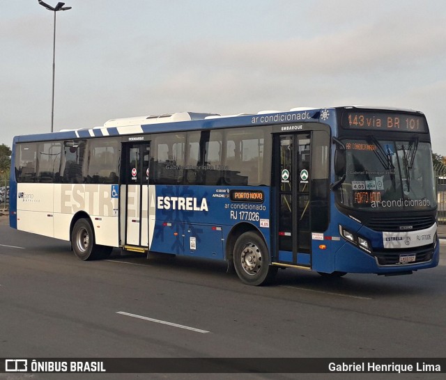 Viação Estrela RJ 177.026 na cidade de Niterói, Rio de Janeiro, Brasil, por Gabriel Henrique Lima. Número da foto: #7029370.