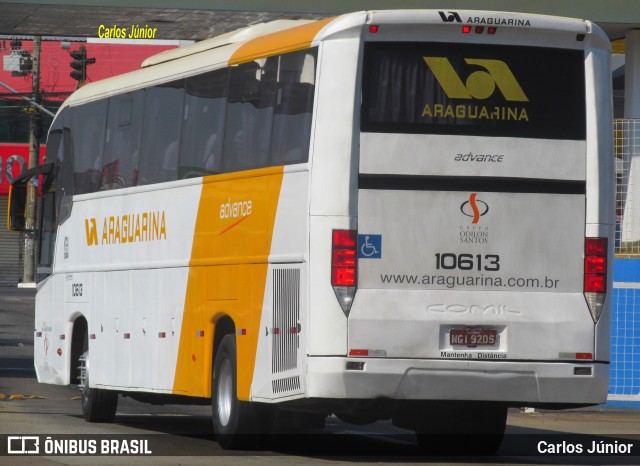 Viação Araguarina 10613 na cidade de Goiânia, Goiás, Brasil, por Carlos Júnior. ID da foto: 7028482.