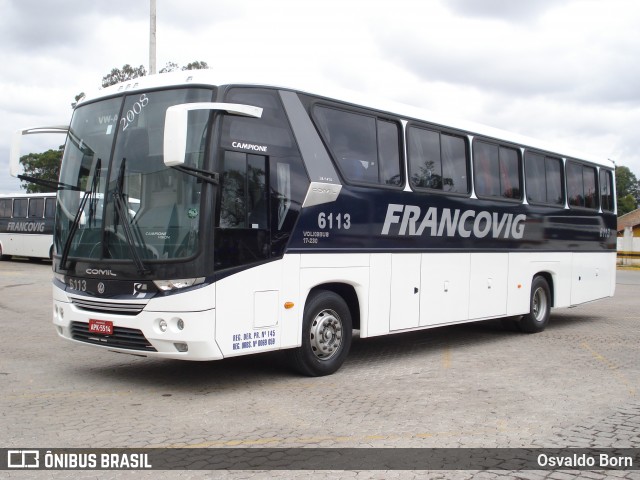 Francovig Transportes Coletivos 6113 na cidade de São José dos Pinhais, Paraná, Brasil, por Osvaldo Born. Número da foto: #7029289.