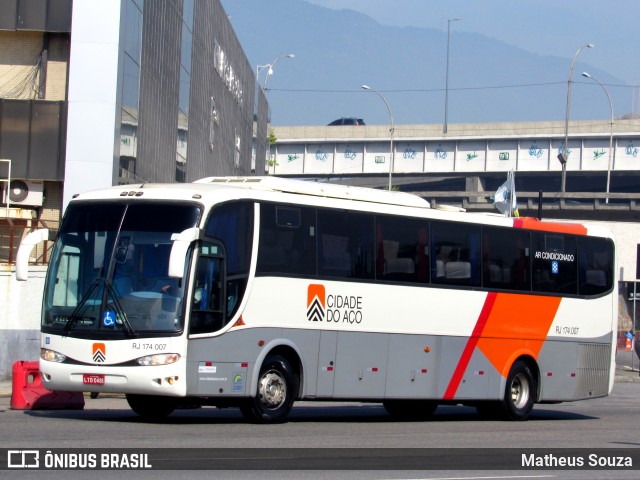 Viação Cidade do Aço RJ 174.007 na cidade de Rio de Janeiro, Rio de Janeiro, Brasil, por Matheus Souza. Número da foto: #7029310.