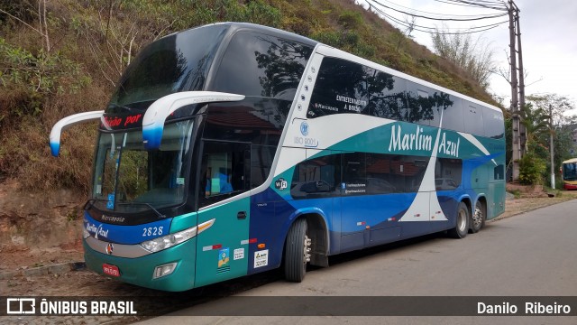 Marlim Azul Turismo 2828 na cidade de Valença, Rio de Janeiro, Brasil, por Danilo  Ribeiro. Número da foto: #7102710.