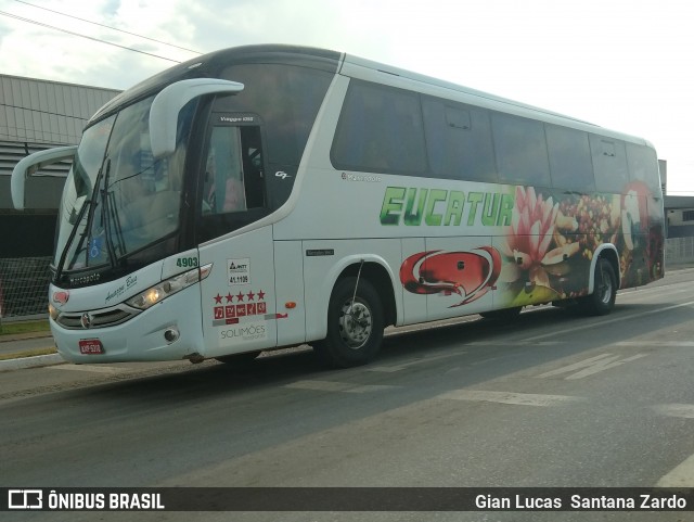 Eucatur - Empresa União Cascavel de Transportes e Turismo 4903 na cidade de Ji-Paraná, Rondônia, Brasil, por Gian Lucas  Santana Zardo. ID da foto: 7104771.