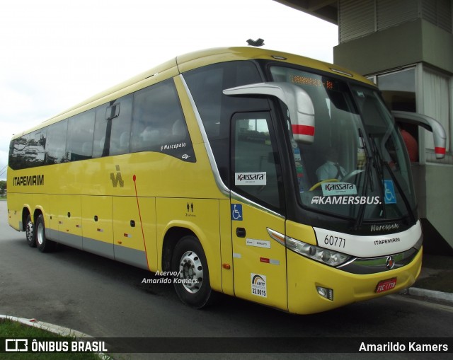 Viação Itapemirim 60771 na cidade de Florianópolis, Santa Catarina, Brasil, por Amarildo Kamers. Número da foto: #7105146.