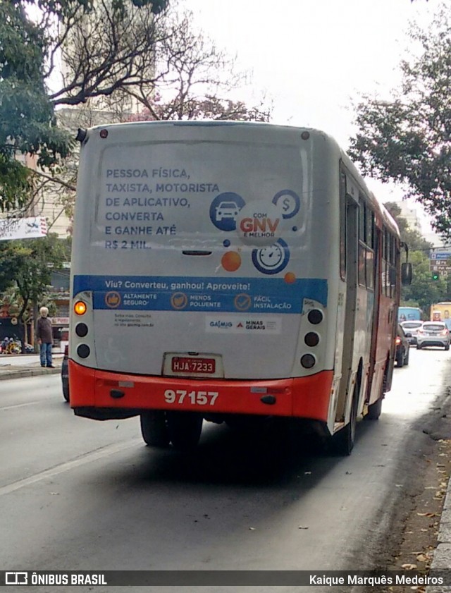 Viação Belo Monte Transportes Coletivos 97157 na cidade de Belo Horizonte, Minas Gerais, Brasil, por Kaique Marquês Medeiros . ID da foto: 7105606.