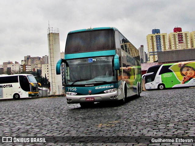 Viação Garcia 7956 na cidade de Londrina, Paraná, Brasil, por Guilherme Estevan. ID da foto: 7031680.