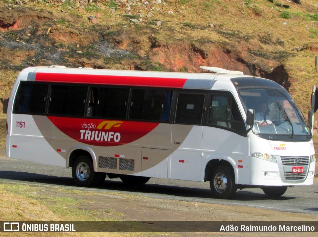 Viação Triunfo 1151 na cidade de Belo Horizonte, Minas Gerais, Brasil, por Adão Raimundo Marcelino. ID da foto: 7031360.