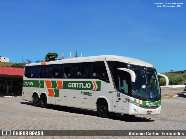 Empresa Gontijo de Transportes 21745 na cidade de João Monlevade, Minas Gerais, Brasil, por Antonio Carlos Fernandes. ID da foto: 7029964.