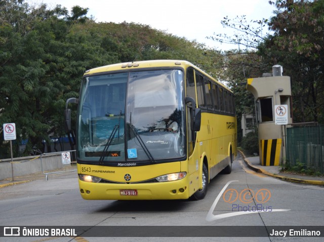 Viação Itapemirim 8543 na cidade de São Paulo, São Paulo, Brasil, por Jacy Emiliano. ID da foto: 7032215.