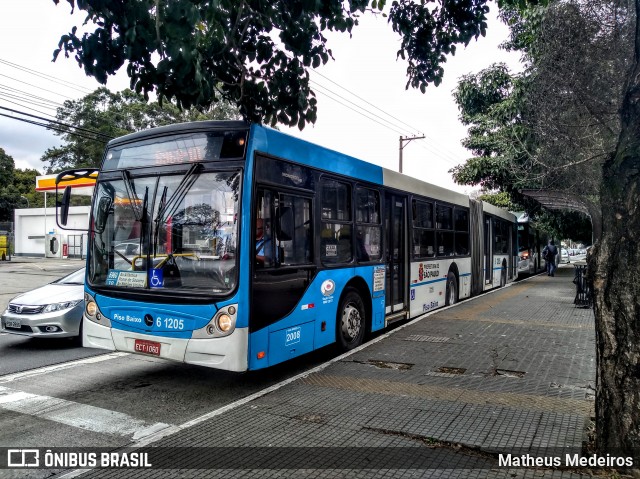 Viação Cidade Dutra 6 1205 na cidade de São Paulo, São Paulo, Brasil, por Matheus Medeiros. ID da foto: 7034645.