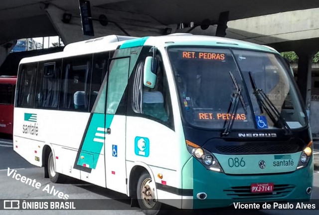 Santa Fé Transportes 086 na cidade de Belo Horizonte, Minas Gerais, Brasil, por Vicente de Paulo Alves. ID da foto: 7032421.