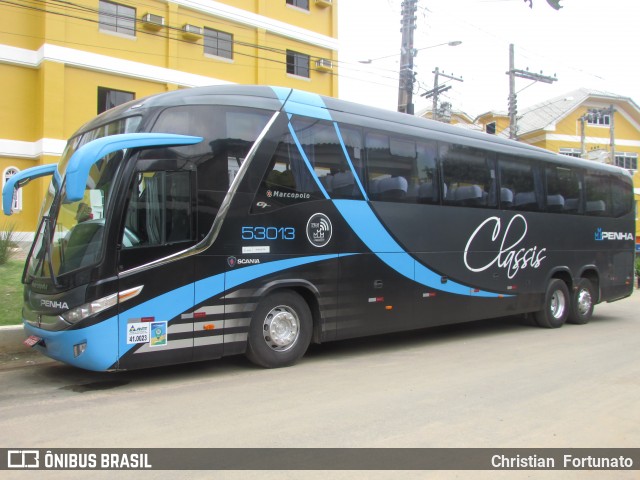 Empresa de Ônibus Nossa Senhora da Penha 53013 na cidade de Itaperuna, Rio de Janeiro, Brasil, por Christian  Fortunato. Número da foto: #7034422.