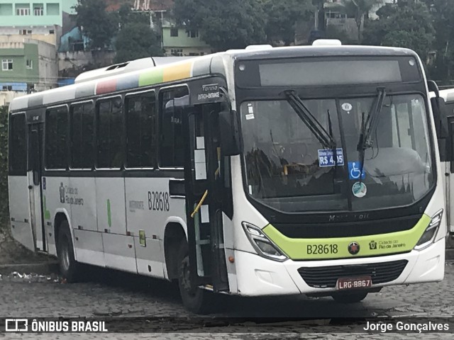Viação Ideal B28618 na cidade de Rio de Janeiro, Rio de Janeiro, Brasil, por Jorge Gonçalves. Número da foto: #7033122.