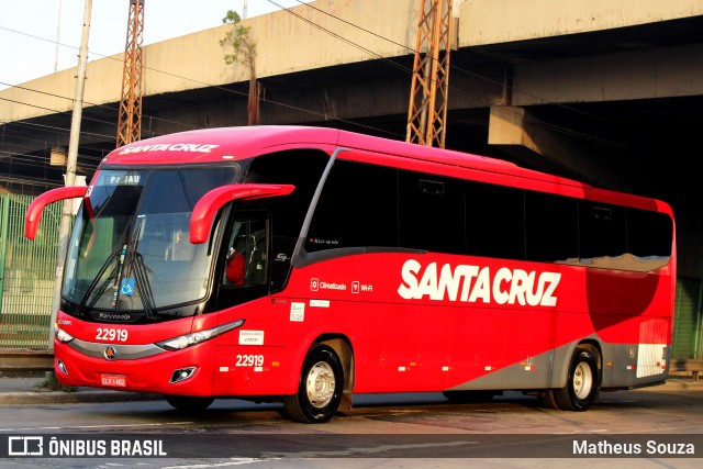 Viação Santa Cruz 22919 na cidade de São Paulo, São Paulo, Brasil, por Matheus Souza. ID da foto: 7032410.