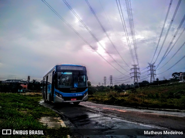 Transwolff Transportes e Turismo 6 6845 na cidade de São Paulo, São Paulo, Brasil, por Matheus Medeiros. Número da foto: #7034620.