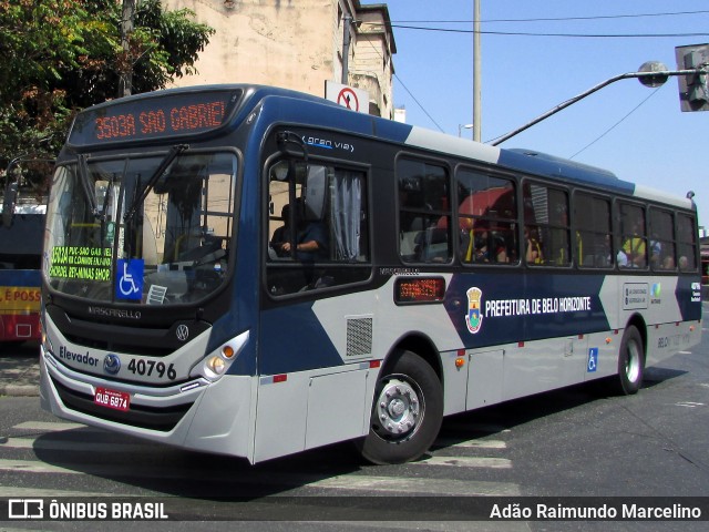 Coletur Coletivos Urbanos 40796 na cidade de Belo Horizonte, Minas Gerais, Brasil, por Adão Raimundo Marcelino. ID da foto: 7037458.