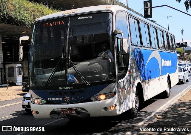 Viação Itaúna 1670 na cidade de Belo Horizonte, Minas Gerais, Brasil, por Vicente de Paulo Alves. ID da foto: 7036825.