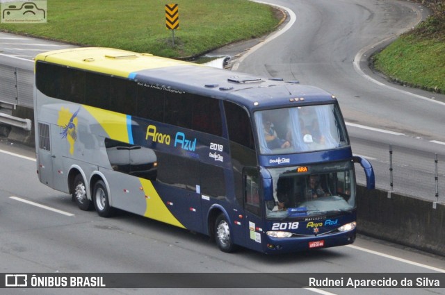 Arara Azul Transportes 2018 na cidade de Arujá, São Paulo, Brasil, por Rudnei Aparecido da Silva. ID da foto: 7036830.