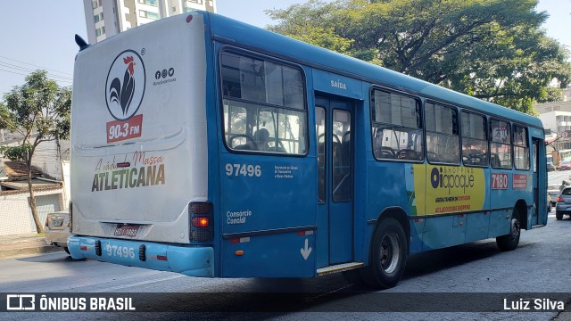 Viação Belo Monte Transportes Coletivos 97496 na cidade de Belo Horizonte, Minas Gerais, Brasil, por Luiz Silva. Número da foto: #7036432.