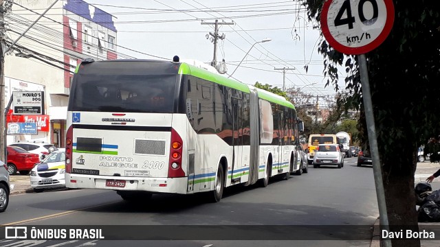 Trevo Transportes Coletivos 2400 na cidade de Porto Alegre, Rio Grande do Sul, Brasil, por Davi Borba. ID da foto: 7035753.