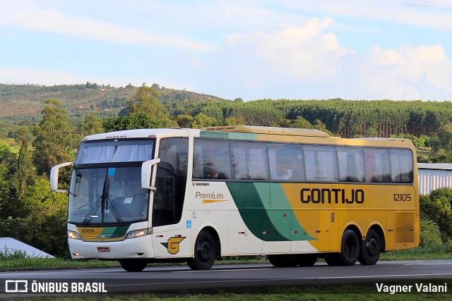Empresa Gontijo de Transportes 12105 na cidade de Paraopeba, Minas Gerais, Brasil, por Vagner Valani. Número da foto: #7035584.