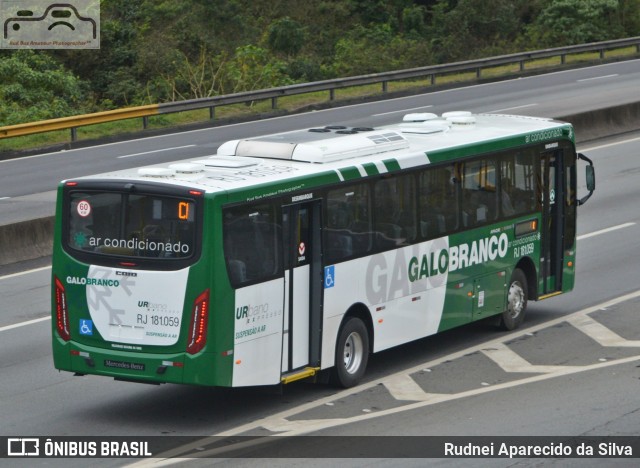 Viação Galo Branco RJ 181.059 na cidade de Arujá, São Paulo, Brasil, por Rudnei Aparecido da Silva. ID da foto: 7040700.