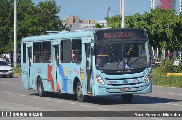 Viação Santa Cecília 36305 na cidade de Fortaleza, Ceará, Brasil, por Yuri Ferreira Marinho. ID da foto: 7039600.