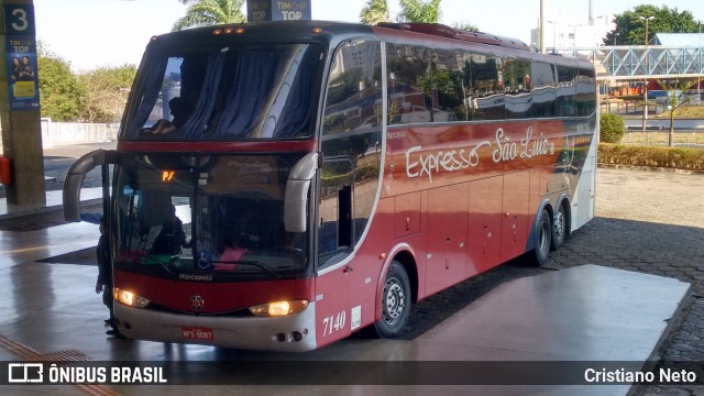 Expresso São Luiz 7140 na cidade de Uberlândia, Minas Gerais, Brasil, por Cristiano Neto. Número da foto: #7038773.