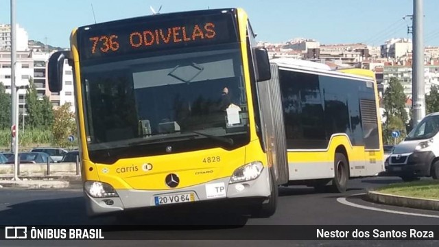 Companhia Carris de Ferro de Lisboa 4828 na cidade de Lisbon, Lisbon, Portugal, por Nestor dos Santos Roza. Número da foto: #7039002.